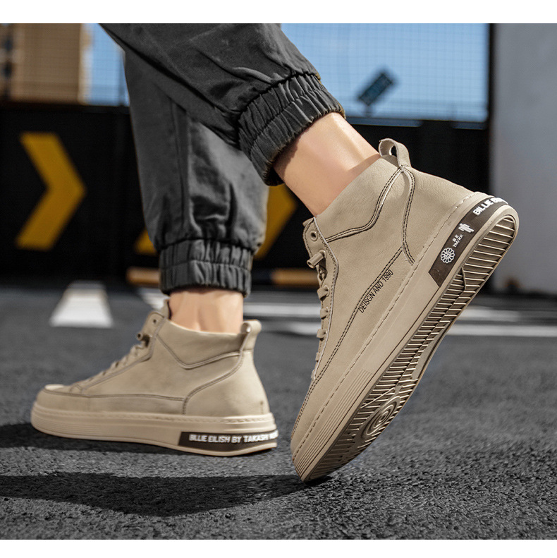 Men's Shoes 2020 Autumn New Board Shoes Men's Korean-Style Fashionable High-Top Men's Casual Shoes Dr. Martens Boots Men's White Shoes