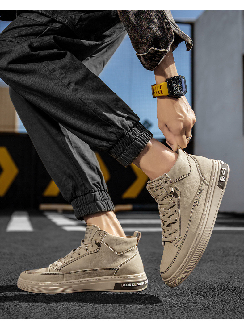 Men's Shoes 2020 Autumn New Board Shoes Men's Korean-Style Fashionable High-Top Men's Casual Shoes Dr. Martens Boots Men's White Shoes