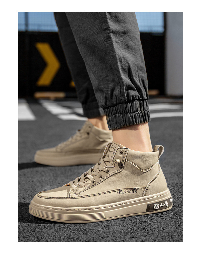 Men's Shoes 2020 Autumn New Board Shoes Men's Korean-Style Fashionable High-Top Men's Casual Shoes Dr. Martens Boots Men's White Shoes