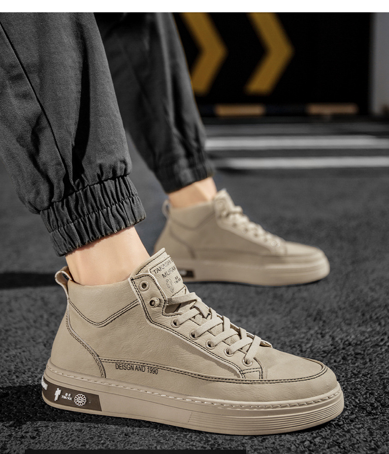 Men's Shoes 2020 Autumn New Board Shoes Men's Korean-Style Fashionable High-Top Men's Casual Shoes Dr. Martens Boots Men's White Shoes