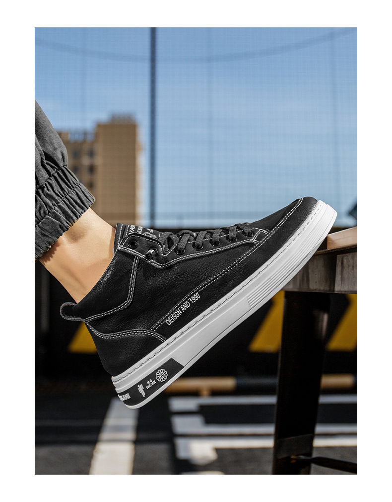 Men's Shoes 2020 Autumn New Board Shoes Men's Korean-Style Fashionable High-Top Men's Casual Shoes Dr. Martens Boots Men's White Shoes