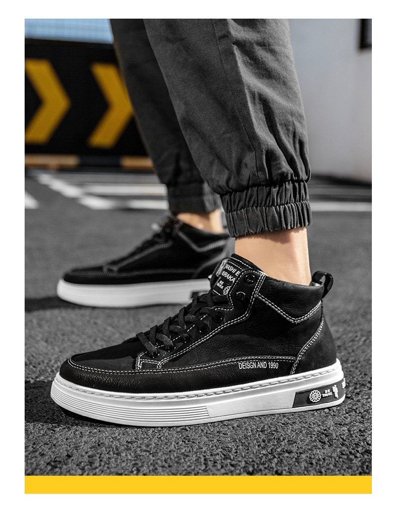 Men's Shoes 2020 Autumn New Board Shoes Men's Korean-Style Fashionable High-Top Men's Casual Shoes Dr. Martens Boots Men's White Shoes