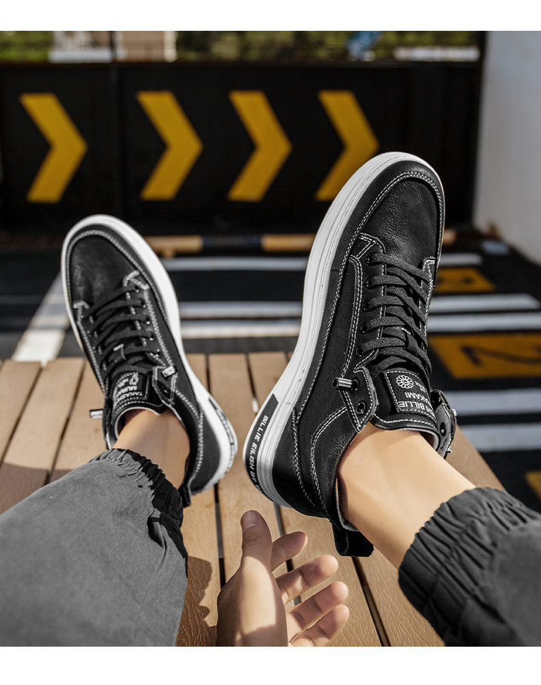 Men's Shoes 2020 Autumn New Board Shoes Men's Korean-Style Fashionable High-Top Men's Casual Shoes Dr. Martens Boots Men's White Shoes