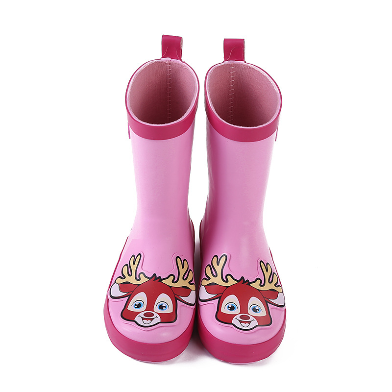 He Mu Yu 2018 New Cartoon Children&#039;s Rain Boots Rubber Environmental Protection Non-Slip Outdoor Stylish Water Shoes Factory Direct Sales