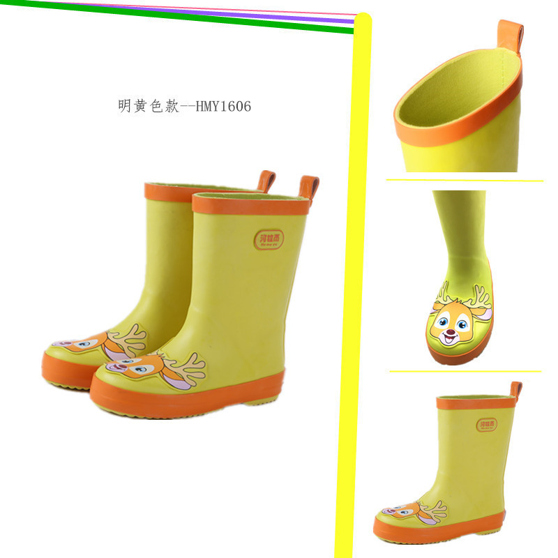 He Mu Yu 2018 New Cartoon Children's Rain Boots Rubber Environmental Protection Non-Slip Outdoor Stylish Water Shoes Factory Direct Sales He Mu Yu 2018 New Cartoon Children's Rain Boots Rubber Environmental Protection Non-Slip Outdoor Stylish Water Shoes Factory Direct Sales