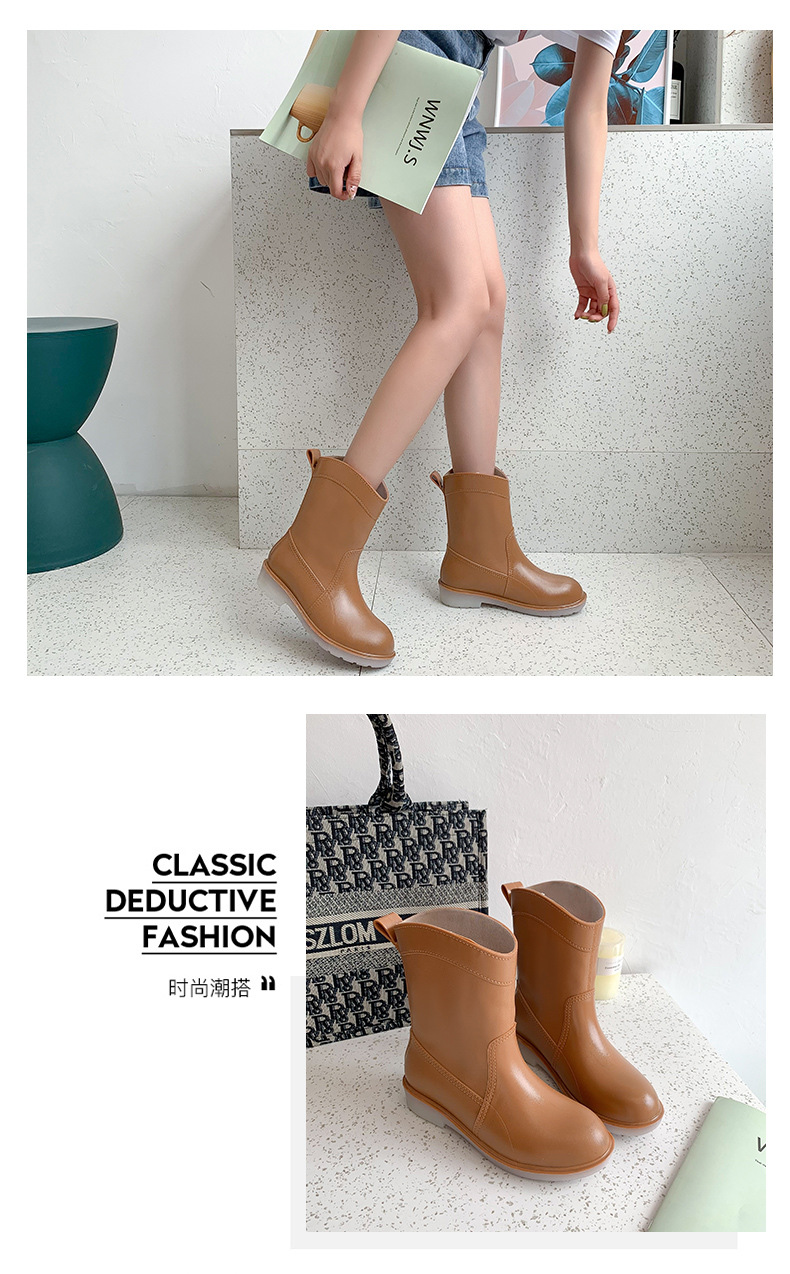 Cross-Border Fashion Rain Boots New Rubber Boots Women's Mid-Calf Rain Boots Waterproof Korean Rain Shoes Shoe Cover Women's Foreign Trade Cross-Border Fashion Rain Boots New Rubber Boots Women's Mid-Calf Rain Boots Waterproof Korean Rain Shoes Shoe Cover Women's Foreign Trade