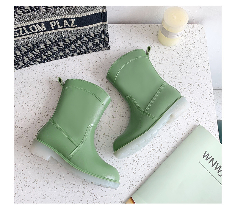 Cross-Border Fashion Rain Boots New Rubber Boots Women's Mid-Calf Rain Boots Waterproof Korean Rain Shoes Shoe Cover Women's Foreign Trade Cross-Border Fashion Rain Boots New Rubber Boots Women's Mid-Calf Rain Boots Waterproof Korean Rain Shoes Shoe Cover Women's Foreign Trade