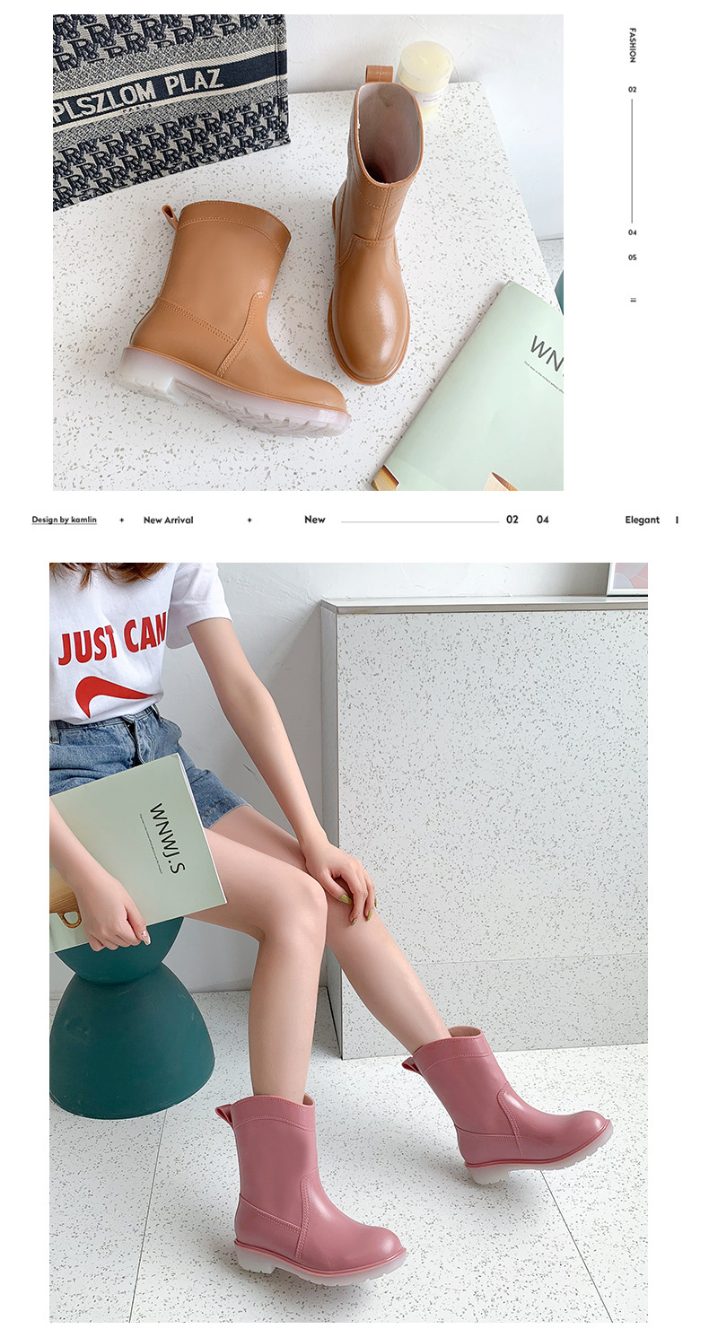 Cross-Border Fashion Rain Boots New Rubber Boots Women's Mid-Calf Rain Boots Waterproof Korean Rain Shoes Shoe Cover Women's Foreign Trade Cross-Border Fashion Rain Boots New Rubber Boots Women's Mid-Calf Rain Boots Waterproof Korean Rain Shoes Shoe Cover Women's Foreign Trade