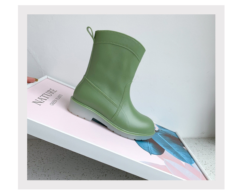 Cross-Border Fashion Rain Boots New Rubber Boots Women's Mid-Calf Rain Boots Waterproof Korean Rain Shoes Shoe Cover Women's Foreign Trade Cross-Border Fashion Rain Boots New Rubber Boots Women's Mid-Calf Rain Boots Waterproof Korean Rain Shoes Shoe Cover Women's Foreign Trade