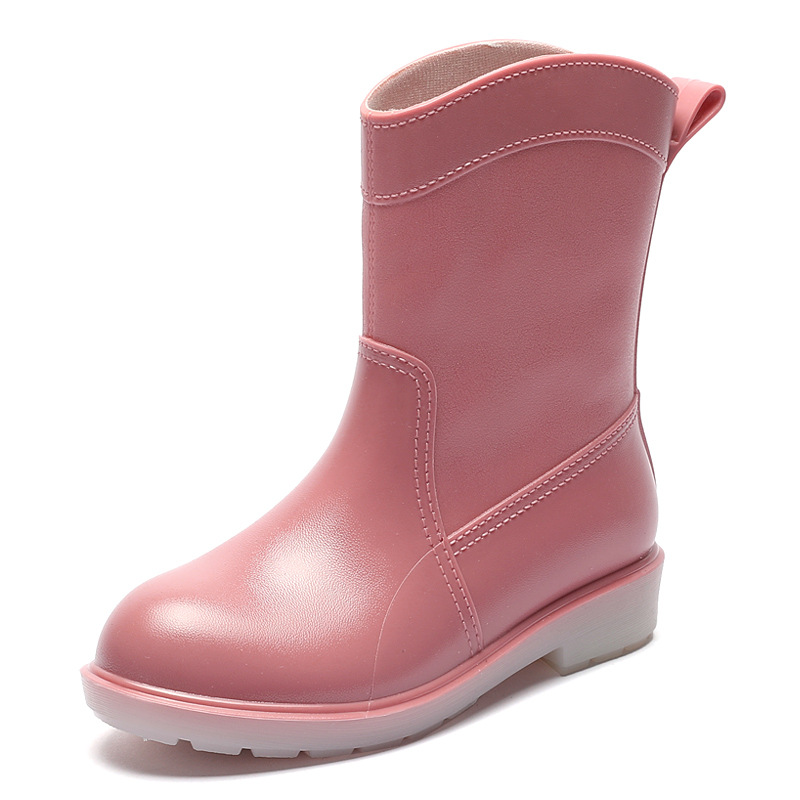 Cross-Border Fashion Rain Boots New Rubber Boots Women's Mid-Calf Rain Boots Waterproof Korean Rain Shoes Shoe Cover Women's Foreign Trade Cross-Border Fashion Rain Boots New Rubber Boots Women's Mid-Calf Rain Boots Waterproof Korean Rain Shoes Shoe Cover Women's Foreign Trade
