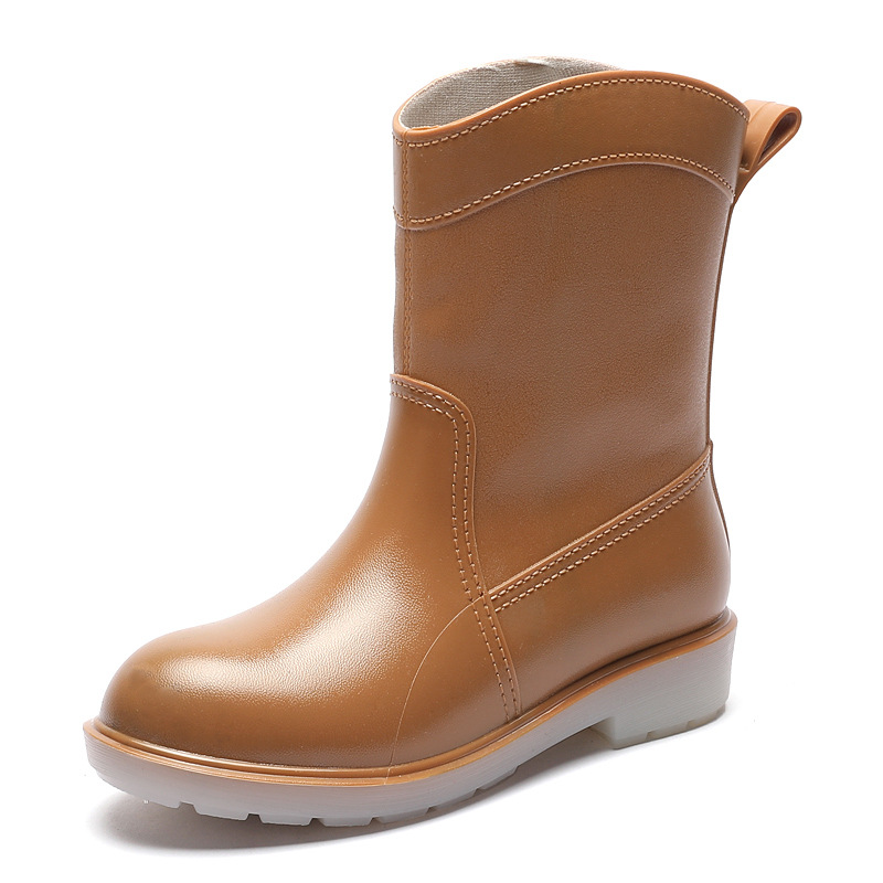 Cross-Border Fashion Rain Boots New Rubber Boots Women's Mid-Calf Rain Boots Waterproof Korean Rain Shoes Shoe Cover Women's Foreign Trade Cross-Border Fashion Rain Boots New Rubber Boots Women's Mid-Calf Rain Boots Waterproof Korean Rain Shoes Shoe Cover Women's Foreign Trade