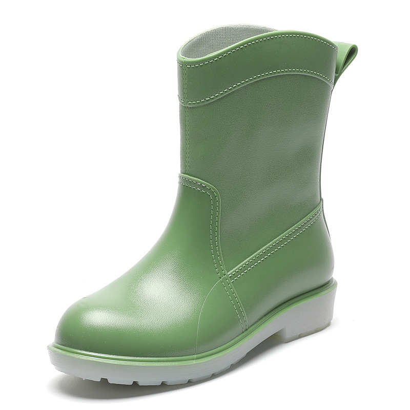 Cross-Border Fashion Rain Boots New Rubber Boots Women's Mid-Calf Rain Boots Waterproof Korean Rain Shoes Shoe Cover Women's Foreign Trade Cross-Border Fashion Rain Boots New Rubber Boots Women's Mid-Calf Rain Boots Waterproof Korean Rain Shoes Shoe Cover Women's Foreign Trade