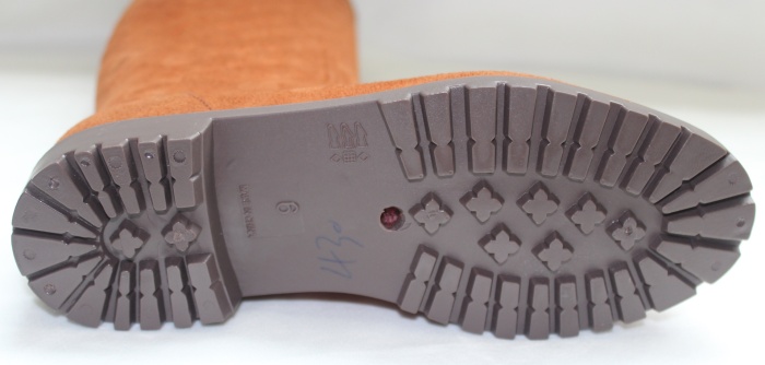 909 Camel Flocking Knee-High Rain Boots