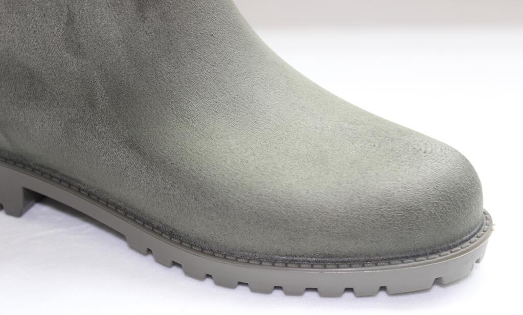 909 Green Velvet Knee-High Rain Boots