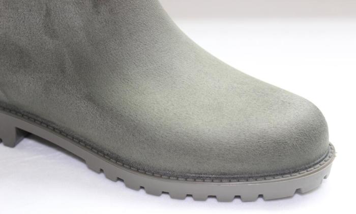 909 Green Velvet Knee-High Rain Boots