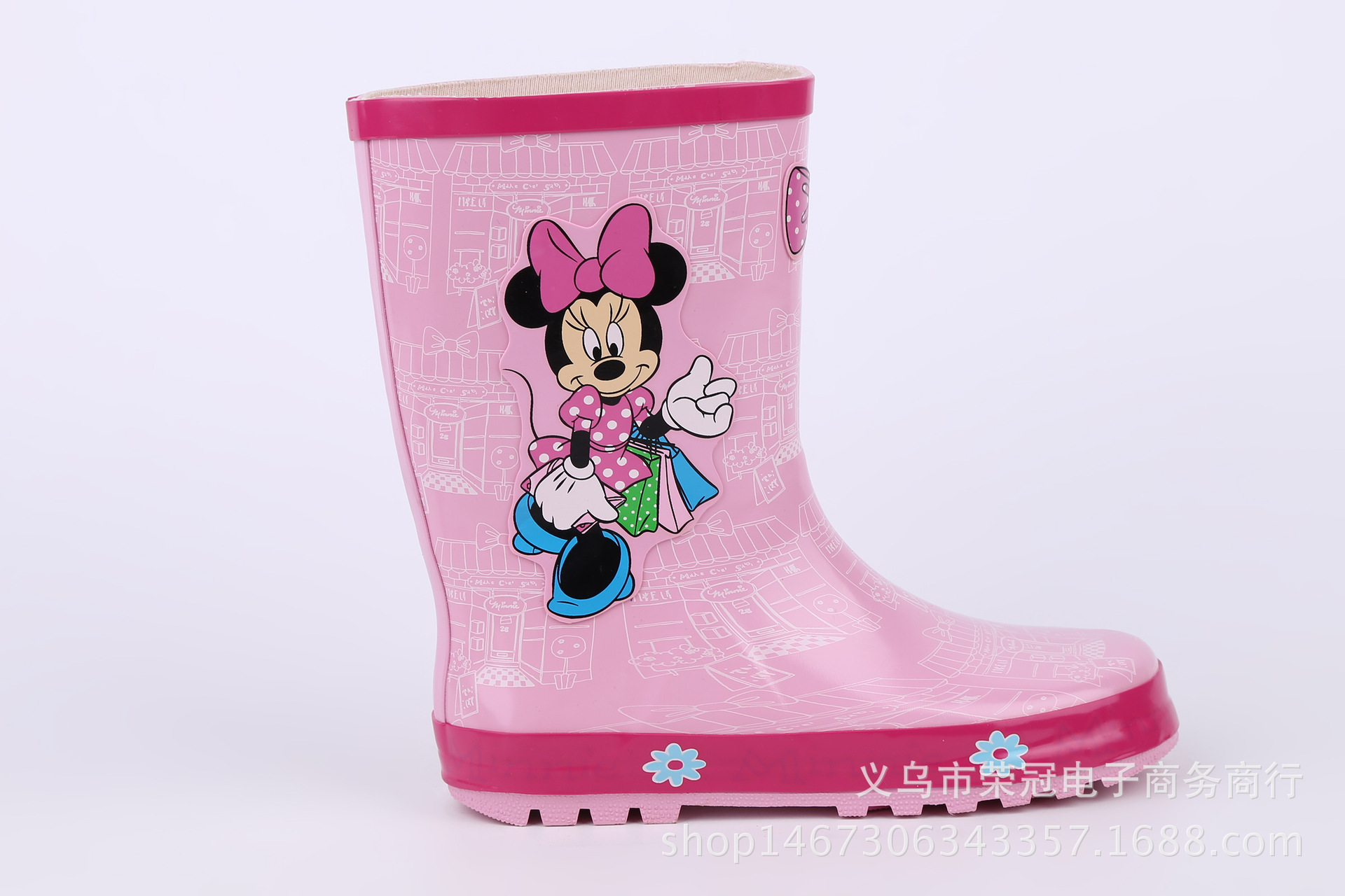 Foreign Trade Fashion and Environment-Friendly Rubber Pink Mickey Cartoon Children's Rain Boots Girls Anti-Slip Rain Boots Kids' Rain Boots Shoe Cover Foreign Trade Fashion and Environment-Friendly Rubber Pink Mickey Cartoon Children's Rain Boots Girls Anti-Slip Rain Boots Kids' Rain Boots Shoe Cover