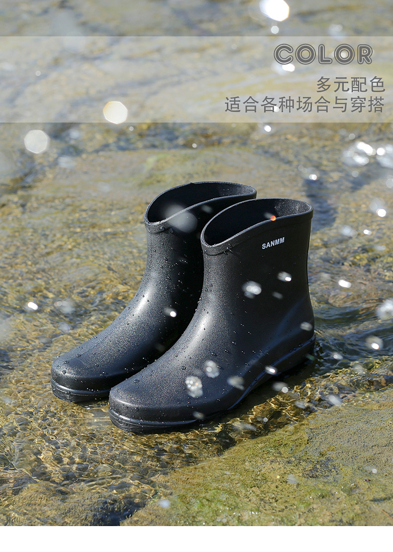 Rain Boots Women's New Cross-Border Fashion Short Women's Rain Boots PVC Non-Slip Waterproof Shoes Outer Wear Export Rubber Boots Wholesale Rain Boots Women's New Cross-Border Fashion Short Women's Rain Boots PVC Non-Slip Waterproof Shoes Outer Wear Export Rubber Boots Wholesale