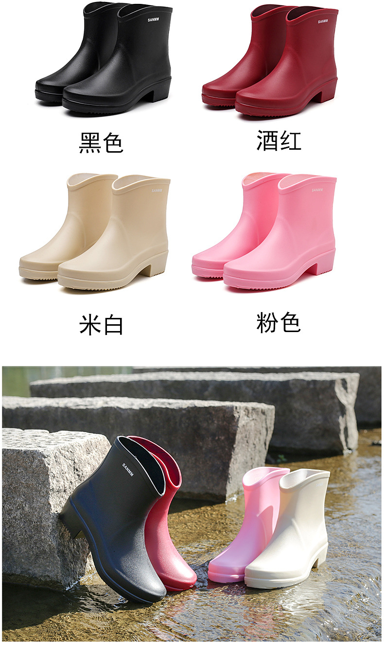 Rain Boots Women's New Cross-Border Fashion Short Women's Rain Boots PVC Non-Slip Waterproof Shoes Outer Wear Export Rubber Boots Wholesale Rain Boots Women's New Cross-Border Fashion Short Women's Rain Boots PVC Non-Slip Waterproof Shoes Outer Wear Export Rubber Boots Wholesale