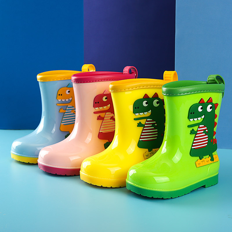 Style Children&#039;s Rain Boots Mid-Calf Cartoon Animal Cute Korean Style Children&#039;s Rain Boots One Piece Dropshipping