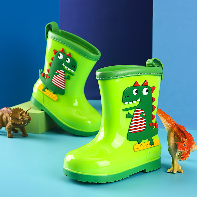Style Children&#039;s Rain Boots Mid-Calf Cartoon Animal Cute Korean Style Children&#039;s Rain Boots One Piece Dropshipping