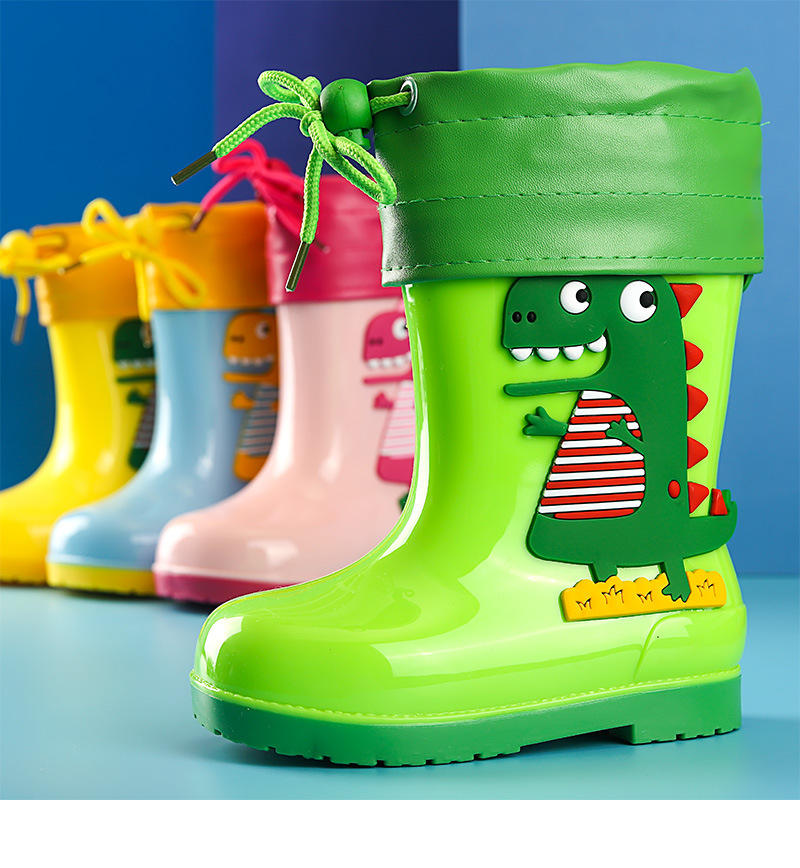 Style Children's Rain Boots Mid-Calf Cartoon Animal Cute Korean Style Children's Rain Boots One Piece Dropshipping