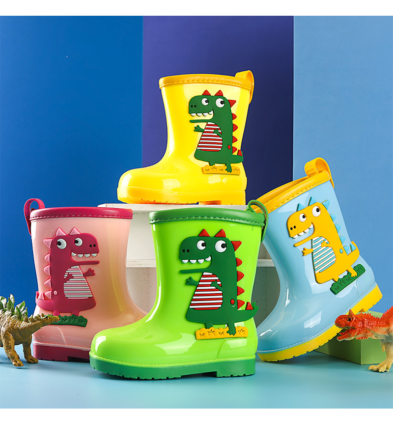 Style Children's Rain Boots Mid-Calf Cartoon Animal Cute Korean Style Children's Rain Boots One Piece Dropshipping