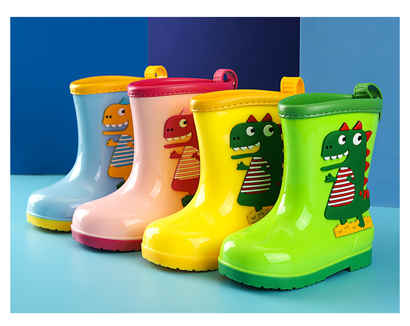 Style Children's Rain Boots Mid-Calf Cartoon Animal Cute Korean Style Children's Rain Boots One Piece Dropshipping