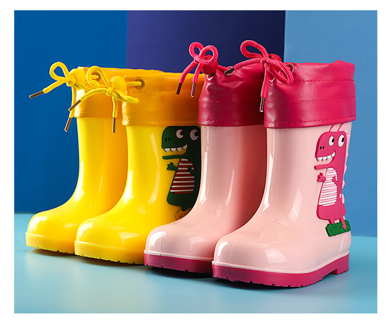 Style Children's Rain Boots Mid-Calf Cartoon Animal Cute Korean Style Children's Rain Boots One Piece Dropshipping