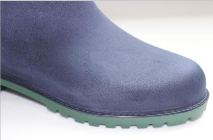 909 shen zang qing se Flocking Knee-High Rain Boots