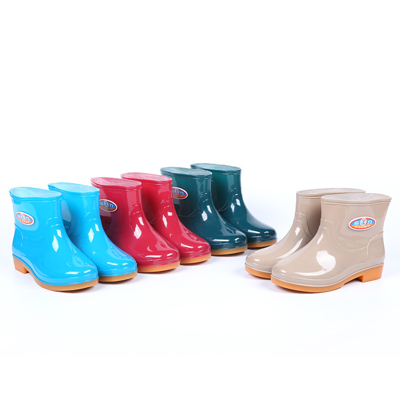 Low-Cut Winter Thermal Rain Boots Women&#039;s Four Seasons Low-Top Rain Boots Non-Slip Waterproof Shoes Construction Site Labor Protection Shoes Women&#039;s Rain Boots