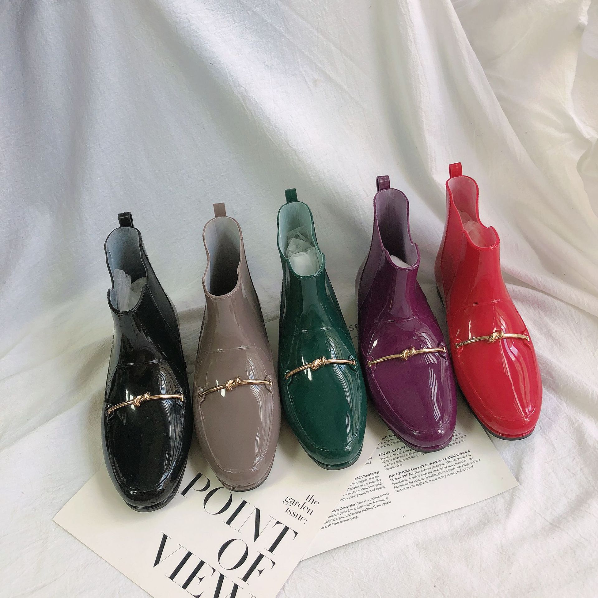 New Cross-Border Rain Boots European and American Chelsea Fashion Women&#039;s Rain Boots Short Women&#039;s Summer Waterproof Anti-Slip Rain Boots Wholesale