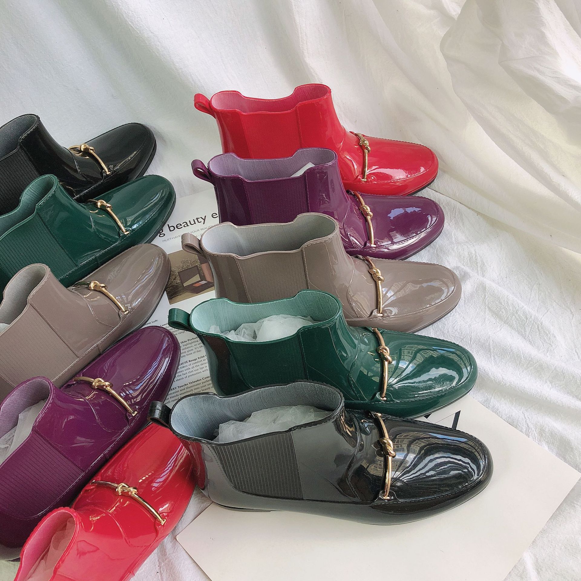New Cross-Border Rain Boots European and American Chelsea Fashion Women&#039;s Rain Boots Short Women&#039;s Summer Waterproof Anti-Slip Rain Boots Wholesale