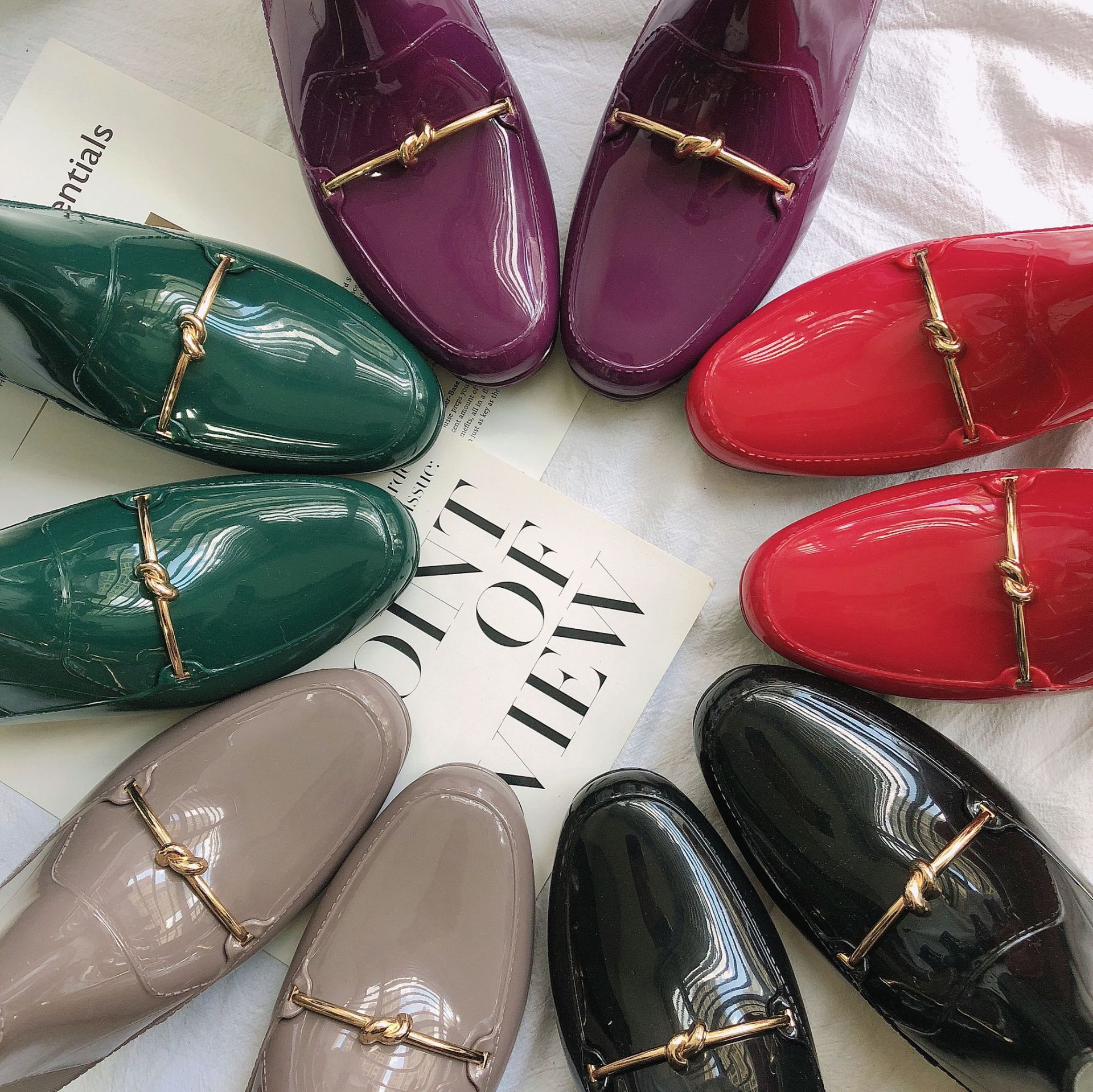 New Cross-Border Rain Boots European and American Chelsea Fashion Women&#039;s Rain Boots Short Women&#039;s Summer Waterproof Anti-Slip Rain Boots Wholesale