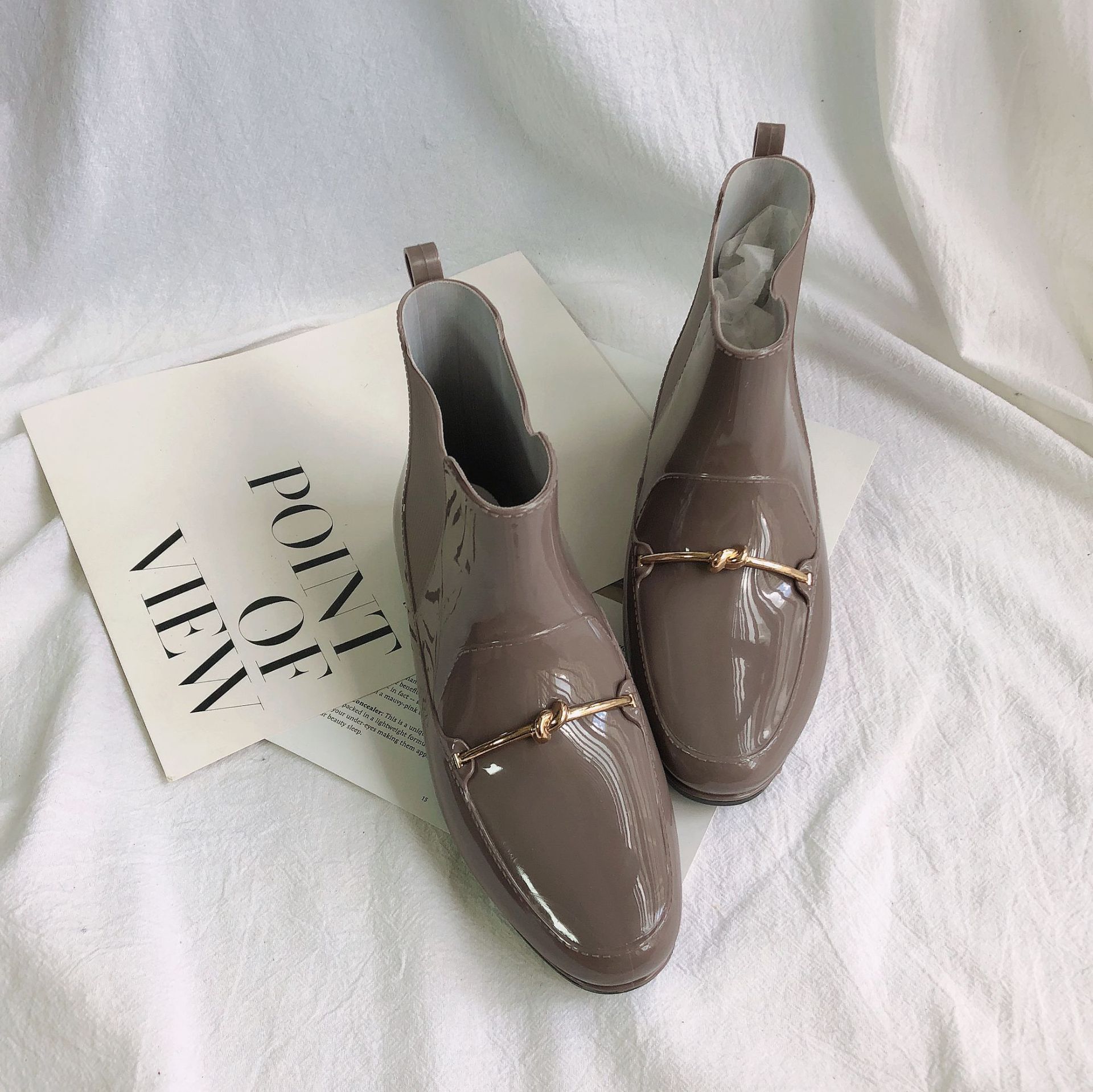 New Cross-Border Rain Boots European and American Chelsea Fashion Women's Rain Boots Short Women's Summer Waterproof Anti-Slip Rain Boots Wholesale
