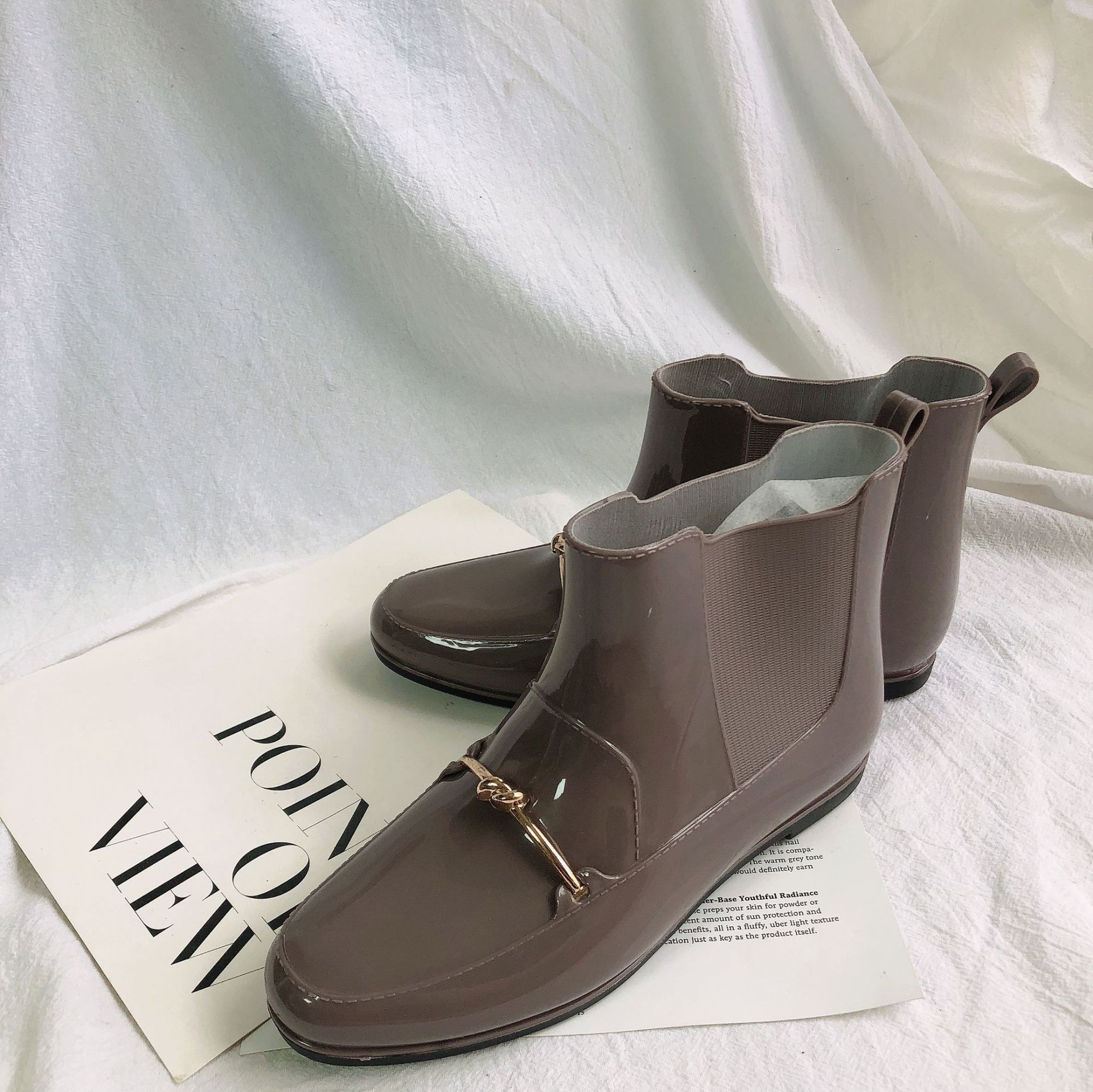 New Cross-Border Rain Boots European and American Chelsea Fashion Women's Rain Boots Short Women's Summer Waterproof Anti-Slip Rain Boots Wholesale