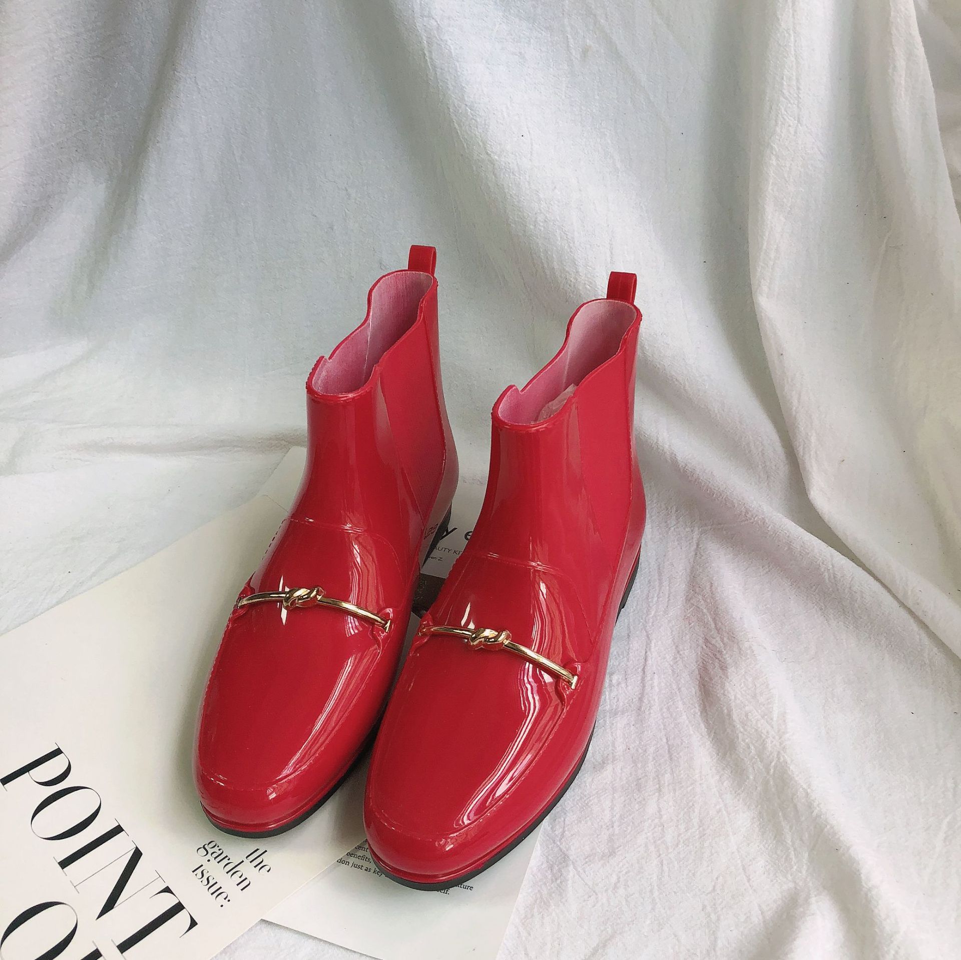 New Cross-Border Rain Boots European and American Chelsea Fashion Women's Rain Boots Short Women's Summer Waterproof Anti-Slip Rain Boots Wholesale