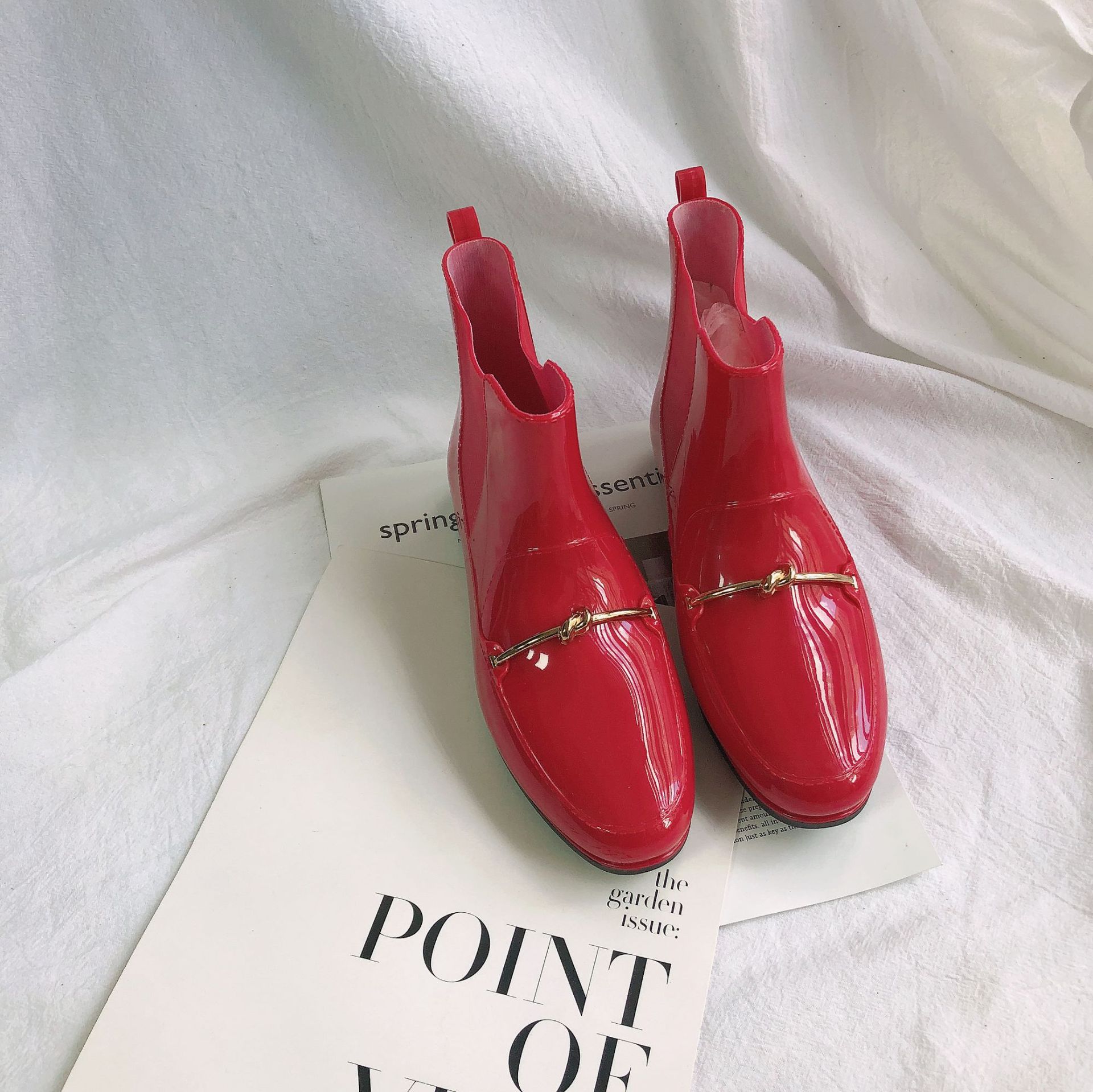 New Cross-Border Rain Boots European and American Chelsea Fashion Women's Rain Boots Short Women's Summer Waterproof Anti-Slip Rain Boots Wholesale