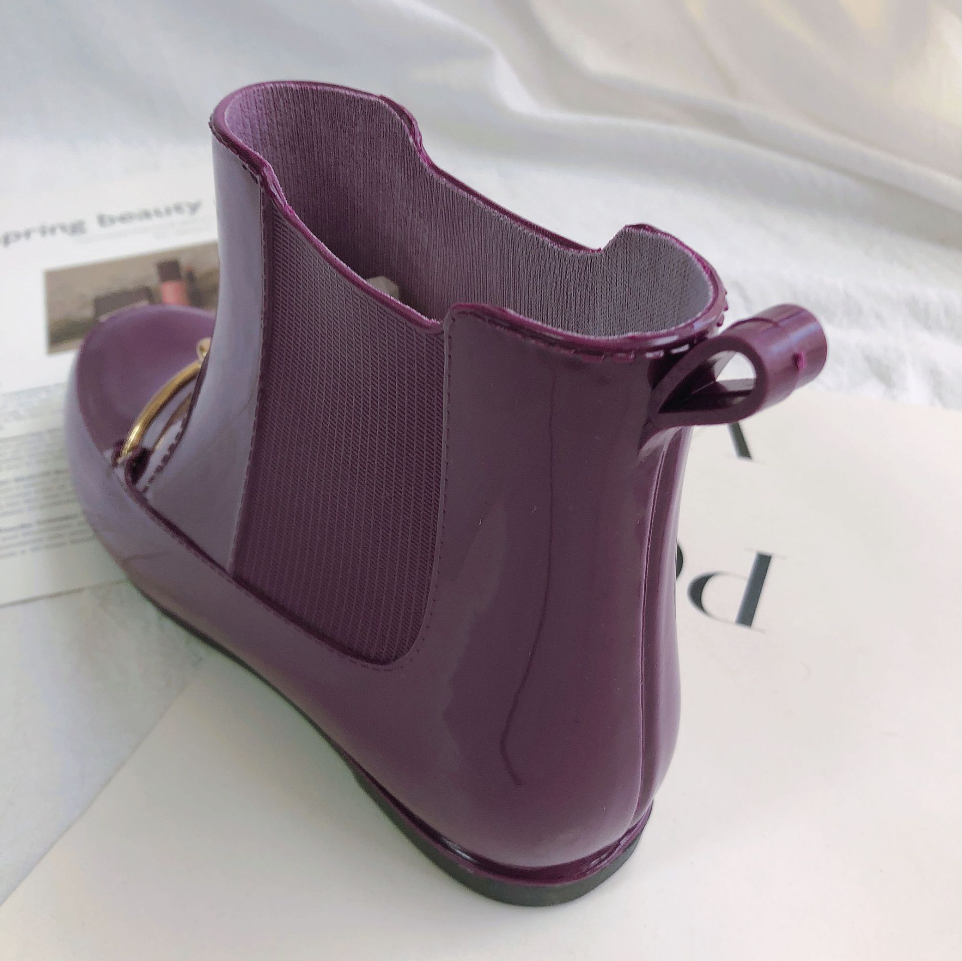 New Cross-Border Rain Boots European and American Chelsea Fashion Women's Rain Boots Short Women's Summer Waterproof Anti-Slip Rain Boots Wholesale