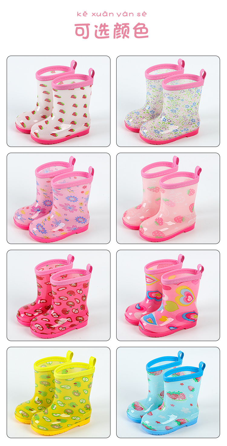 Crystal Stylish Korean Style Children's Rain Boots Girls' Cute Baby Rain Boots Anti-Slip Rain Boots Rubber Shoes Export Spot Crystal Stylish Korean Style Children's Rain Boots Girls' Cute Baby Rain Boots Anti-Slip Rain Boots Rubber Shoes Export Spot