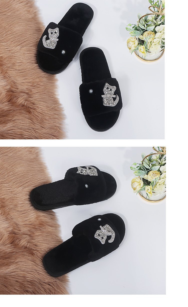 Cotton Slippers Women's Ins Couple's Home Non-Slip Warm Plush Cotton-Padded Shoes Cute Cat Student Korean Style Cotton Slippers Women's Ins Couple's Home Non-Slip Warm Plush Cotton-Padded Shoes Cute Cat Student Korean Style