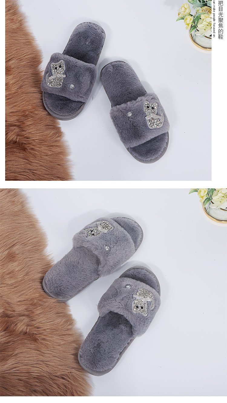 Cotton Slippers Women's Ins Couple's Home Non-Slip Warm Plush Cotton-Padded Shoes Cute Cat Student Korean Style Cotton Slippers Women's Ins Couple's Home Non-Slip Warm Plush Cotton-Padded Shoes Cute Cat Student Korean Style