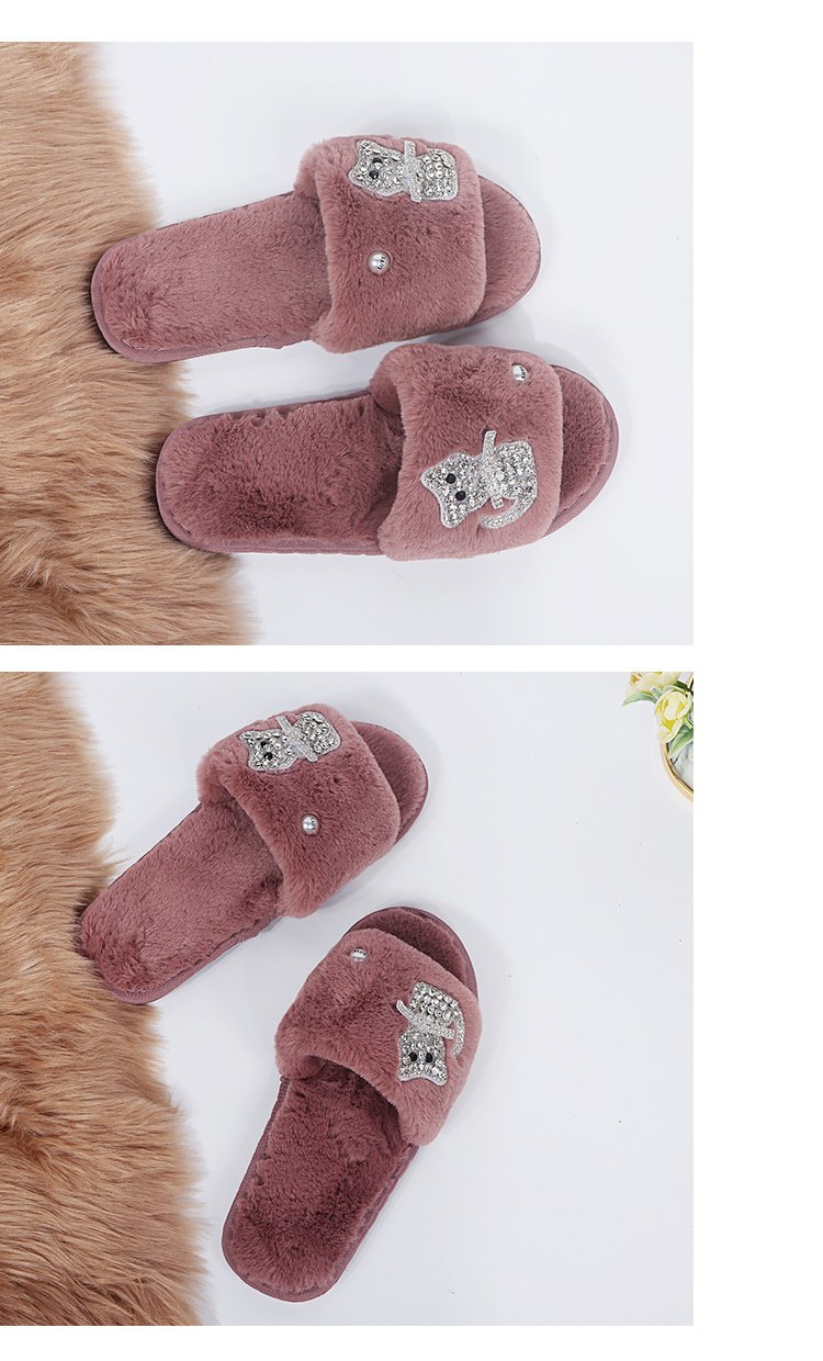 Cotton Slippers Women's Ins Couple's Home Non-Slip Warm Plush Cotton-Padded Shoes Cute Cat Student Korean Style Cotton Slippers Women's Ins Couple's Home Non-Slip Warm Plush Cotton-Padded Shoes Cute Cat Student Korean Style