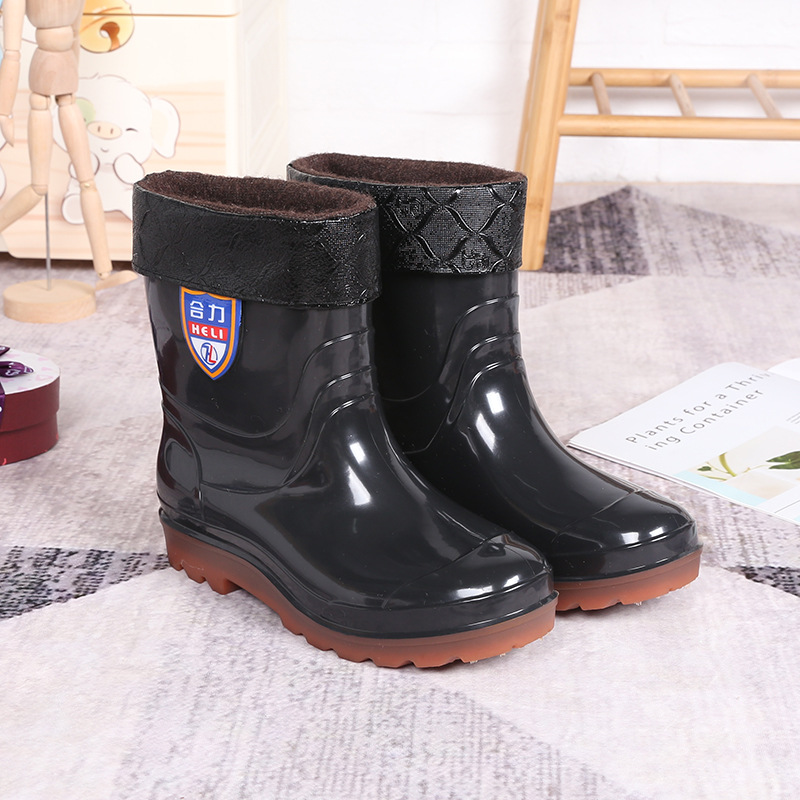 New Men&#039;s Rain Boots Low-Cut Rain Boots Men&#039;s Fashion Rubber Boots Non-Slip Wear-Resistant Tendon Sole Labor Protection Shoes Wholesale