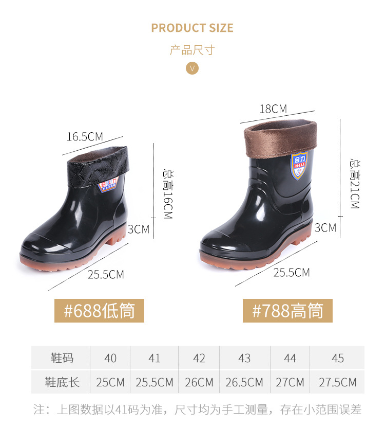 New Men's Rain Boots Low-Cut Rain Boots Men's Fashion Rubber Boots Non-Slip Wear-Resistant Tendon Sole Labor Protection Shoes Wholesale