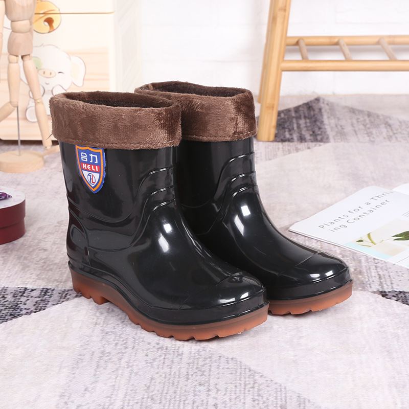 New Men's Rain Boots Low-Cut Rain Boots Men's Fashion Rubber Boots Non-Slip Wear-Resistant Tendon Sole Labor Protection Shoes Wholesale