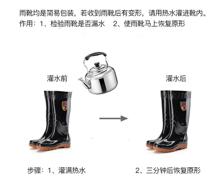 New Men's Rain Boots Low-Cut Rain Boots Men's Fashion Rubber Boots Non-Slip Wear-Resistant Tendon Sole Labor Protection Shoes Wholesale