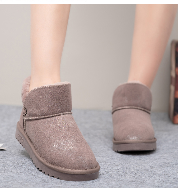 Women's Cotton-Padded Shoes Cross-Border Winter New Korean Style Daily Casual Platform UGG Fleece Lined Padded Warm Keeping Snow Boots for Women