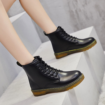 Super Hot All-Matching Ins Fleece Dr. Martens Boots Women&#039;s British 2020 Winter New Student Thick Bottom and Warm Keeping Ankle Boots Cotton-Padded Shoes