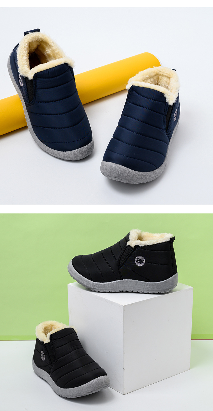 Cross-Border Foreign Trade Snow Boots Women's Winter Warm with Velvet Short Boots Cotton-Padded Shoes Thickened Flat New Women's Shoes Waterproof Non-Slip