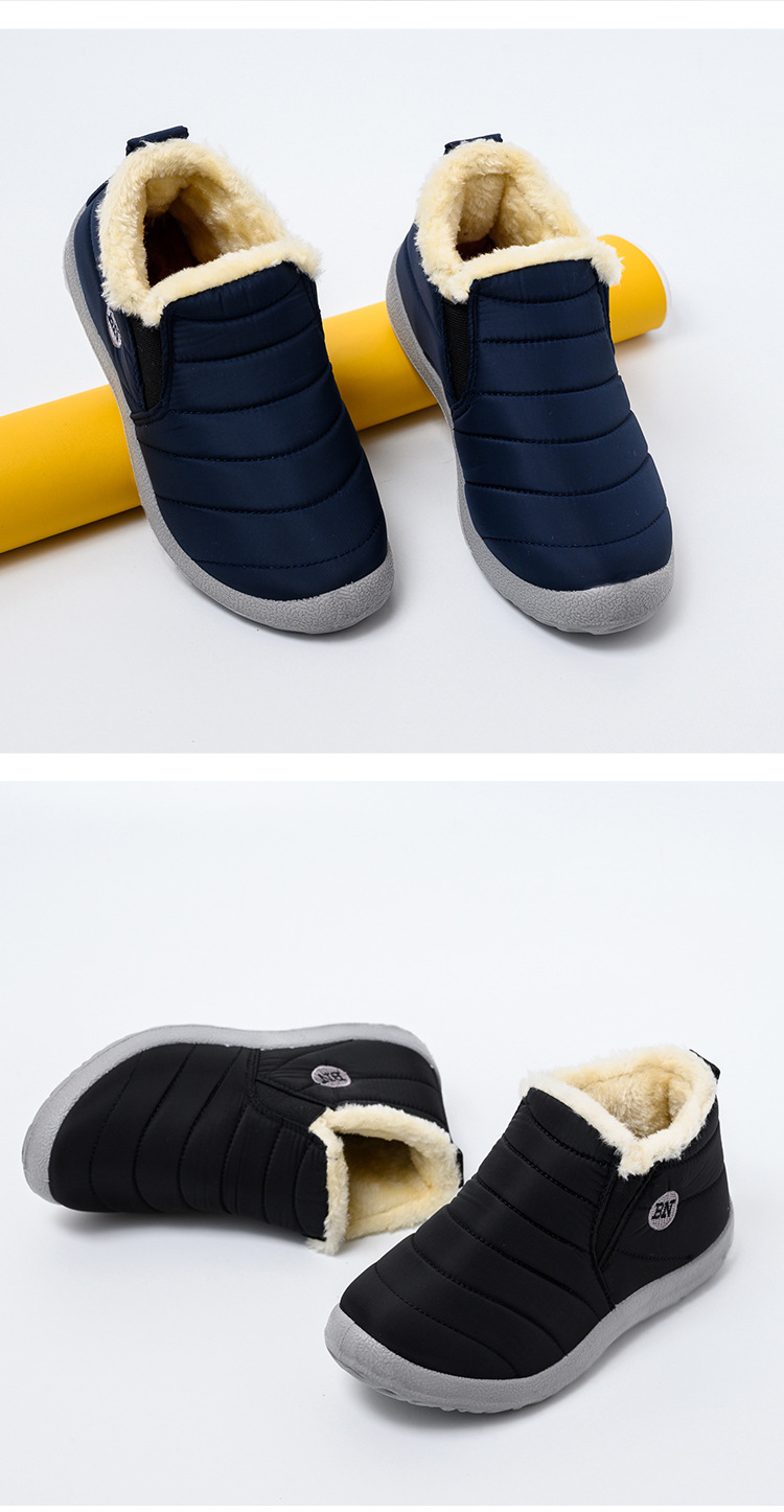 Cross-Border Foreign Trade Snow Boots Women's Winter Warm with Velvet Short Boots Cotton-Padded Shoes Thickened Flat New Women's Shoes Waterproof Non-Slip